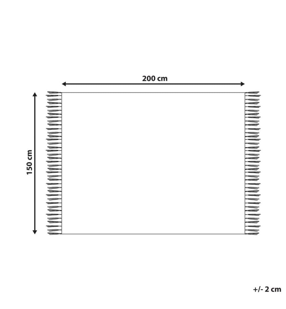Kuscheldecke KHARI Baumwolle 150 x 200 cm Hellbeige