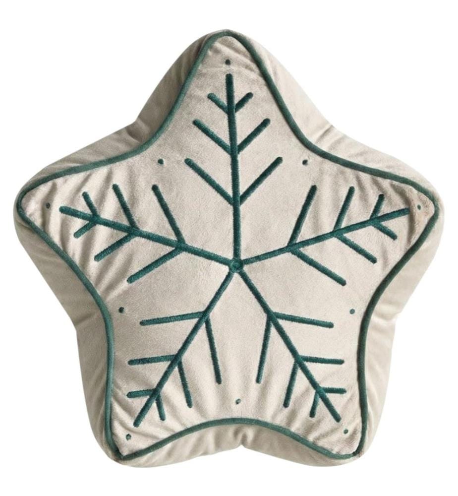 Set di 3 cuscini decorativi JOLLYTRIO Velluto 35 x 70 cm 40 x 60 cm 40 x 40 cm Beige chiaro Modello natalizio