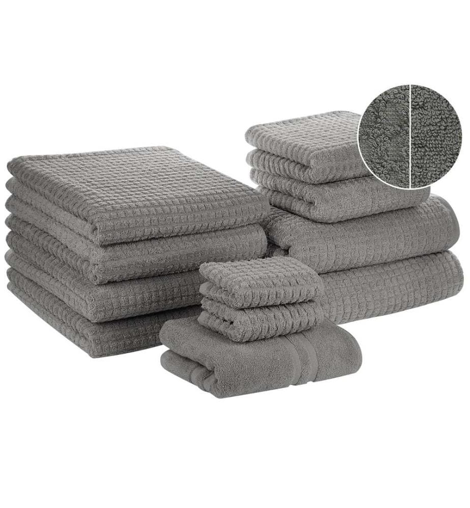 Lot de 11 serviettes ATAI Coton Gris