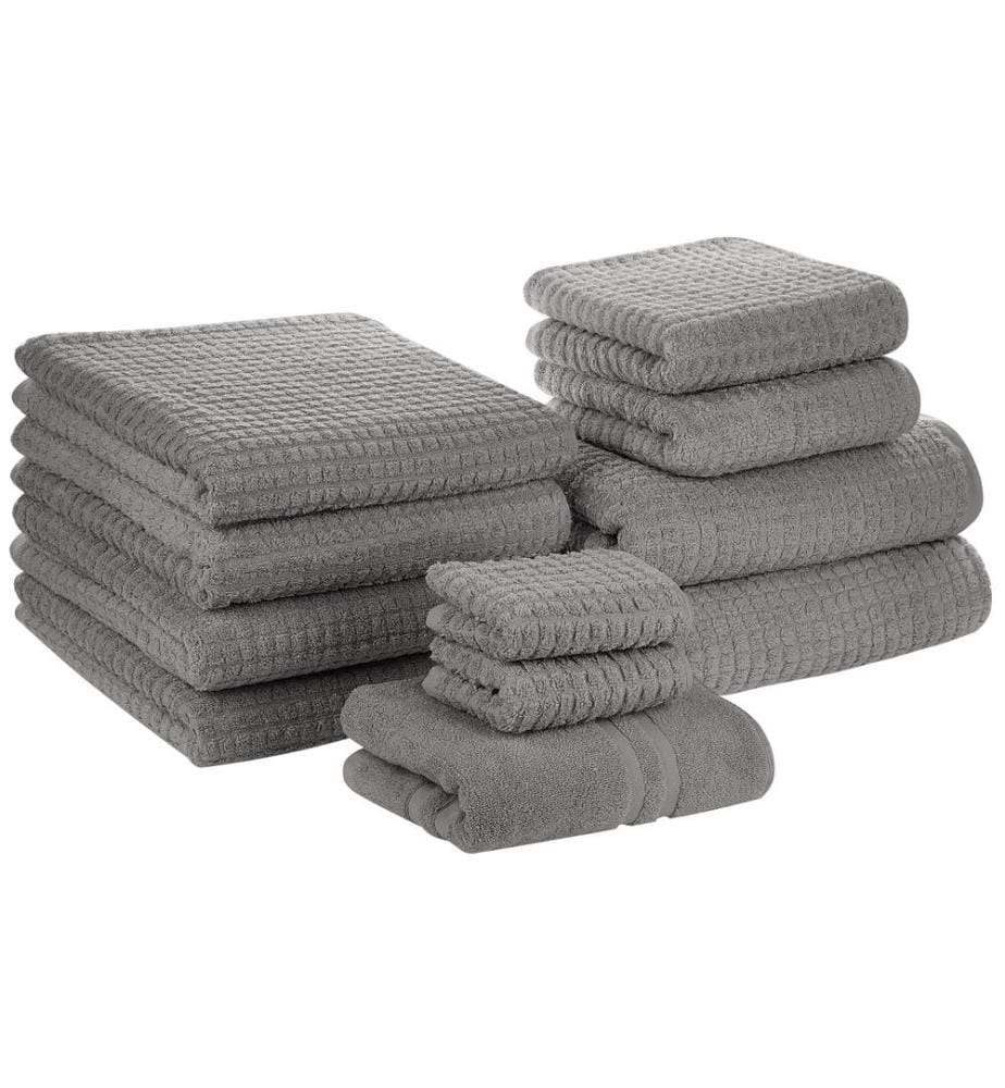 Lot de 11 serviettes ATAI Coton Gris