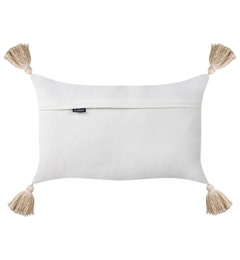 Set of 2 Decorative Cushions VALVARIA Cotton 30 x 50 cm Off-White Chevron Pattern
