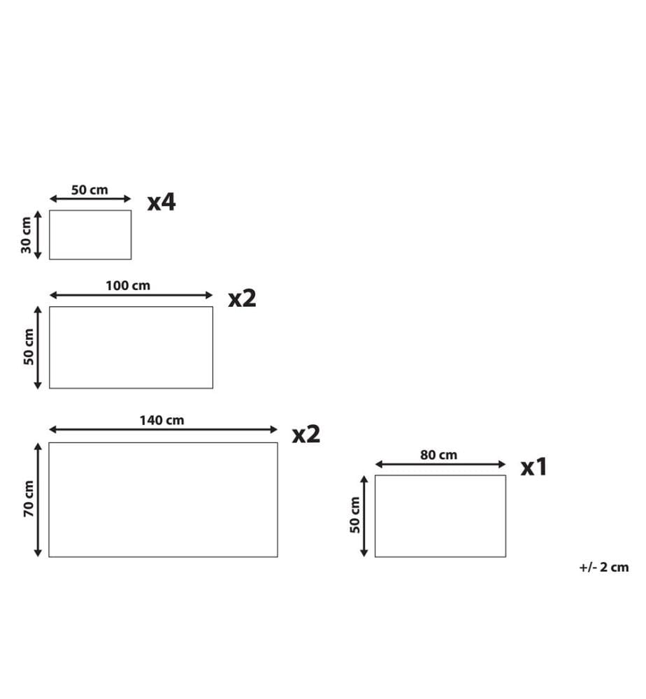 Lot de 9 serviettes ATAI Coton Beige