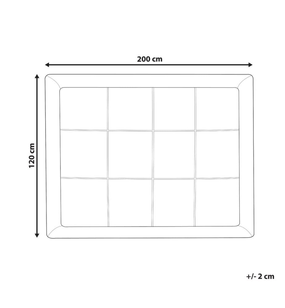 Polyester-Matratzentopper MULHACEN 120 x 200 cm
