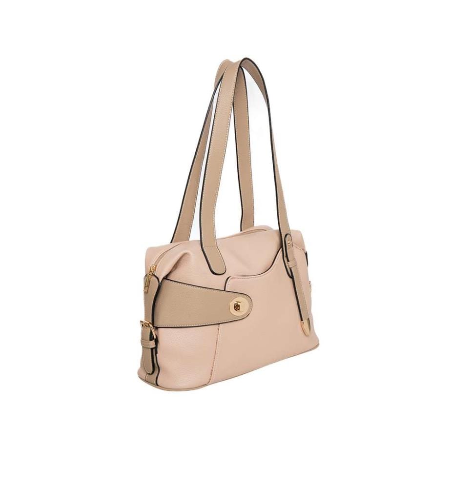 Borsa Beltos - Rosa e beige