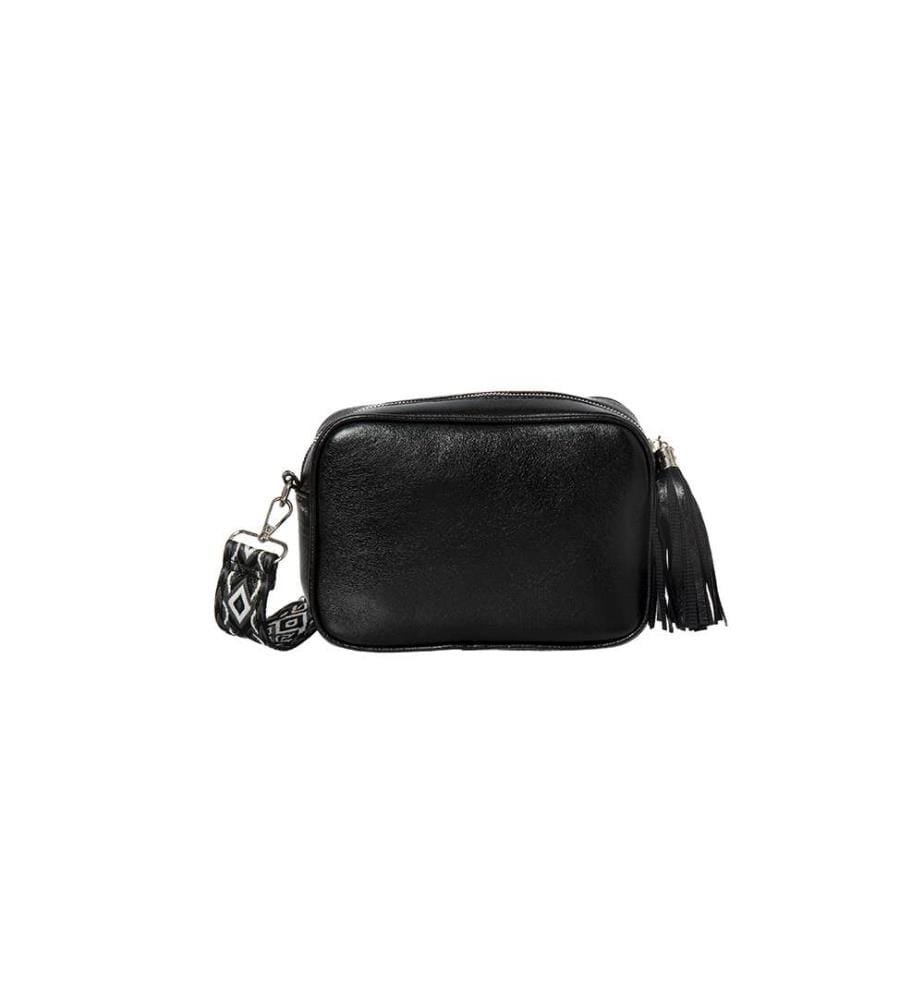 Borsa a tracolla glitterata - Nero