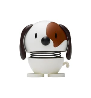 HOPTIMIST - Objet à exposer Bumble chien S 6.5 cm, Brun/Blanc