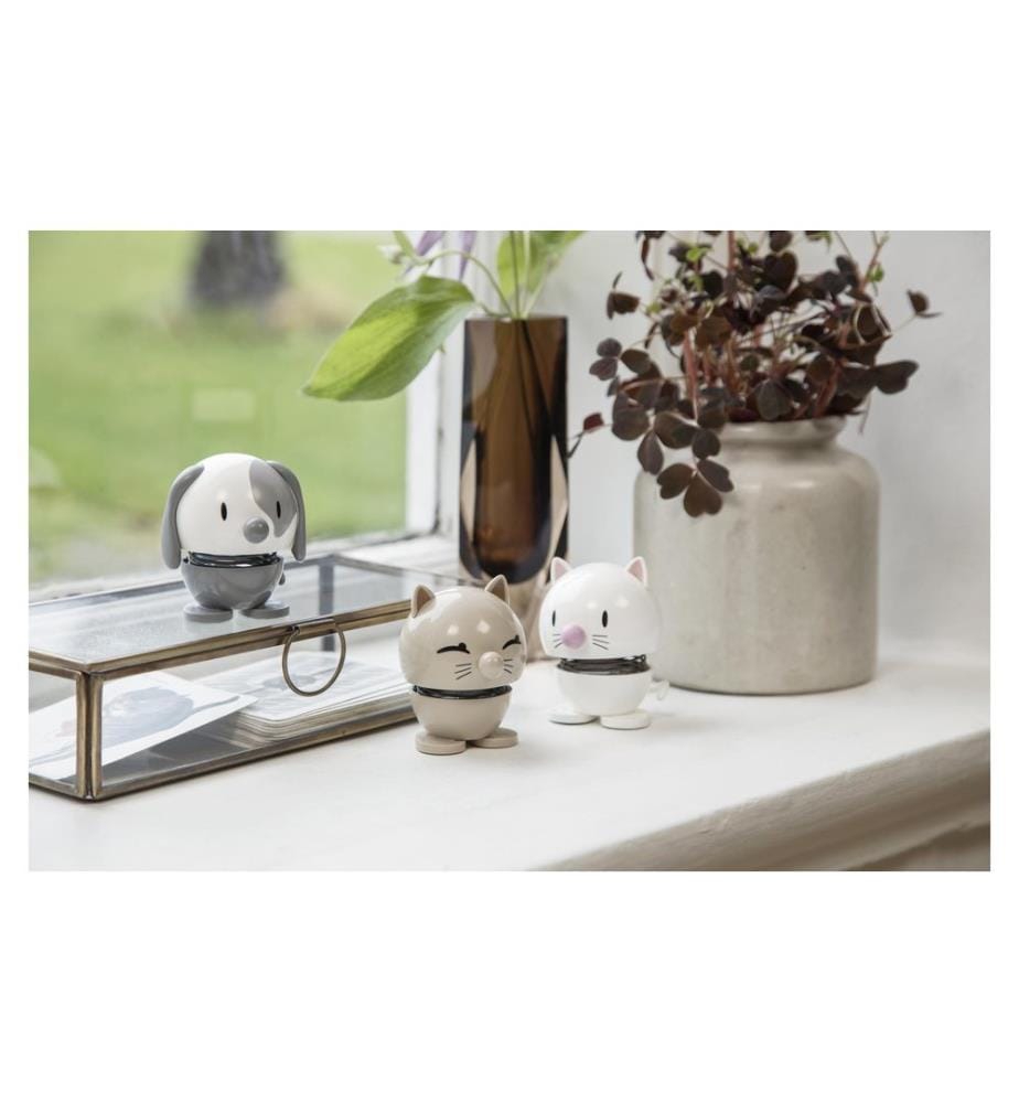 HOPTIMIST - Objet à exposer Bumble chat S 7.3 cm, Blanc