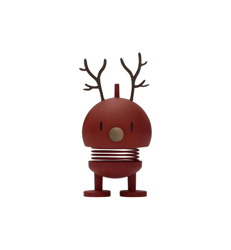 HOPTIMIST - Aufsteller Bumble Rentier Soft S 9.5 cm, Dunkelrot