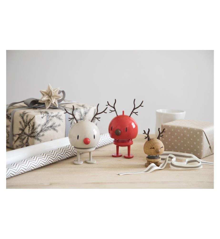 HOPTIMIST - Objet à exposer Bumble renne M 14 cm, Beige