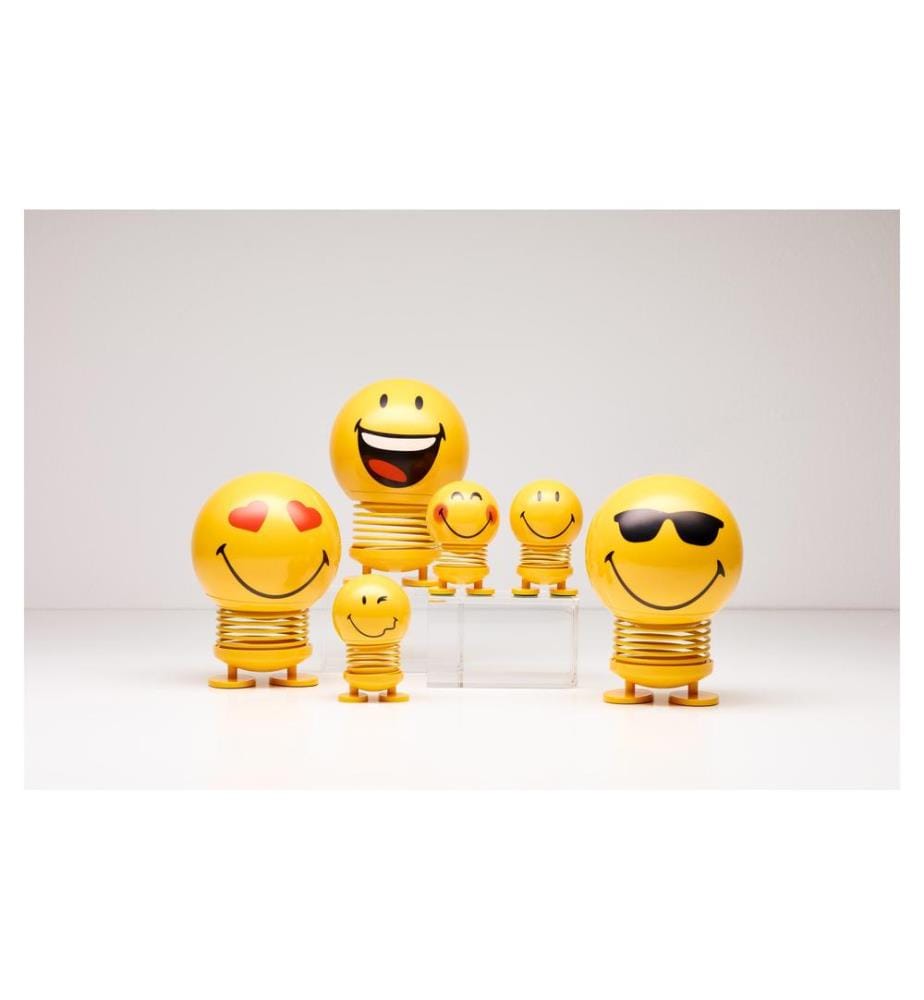 HOPTIMIST - Objet à exposer Bumble Smiley Love S 8 cm, Jaune