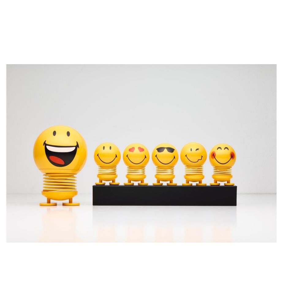 HOPTIMIST - Objet à exposer Bumble Smiley Love S 8 cm, Jaune
