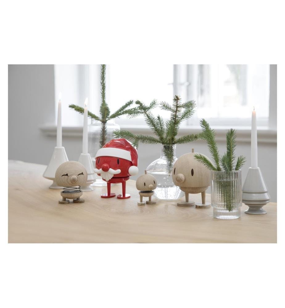 HOPTIMIST - Deko Bumble Santa Claus M 10.5 cm, Rot/Weiss