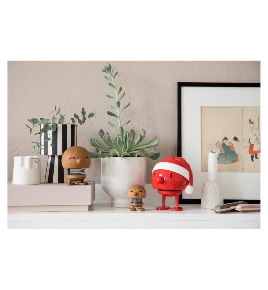 HOPTIMIST - Deko Bumble Santa Claus M 10.5 cm, Rot/Weiss