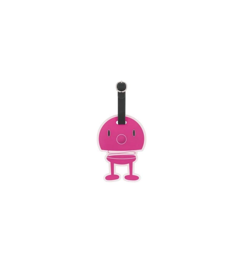 HOPTIMIST - Kofferlabel Pink/Schwarz