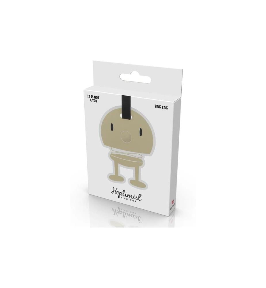 HOPTIMIST - Kofferlabel Beige/Schwarz