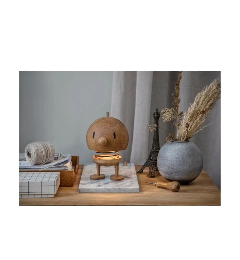 HOPTIMIST - Lampe de bureau Chêne L, 10 x 10 x 15 cm, brun