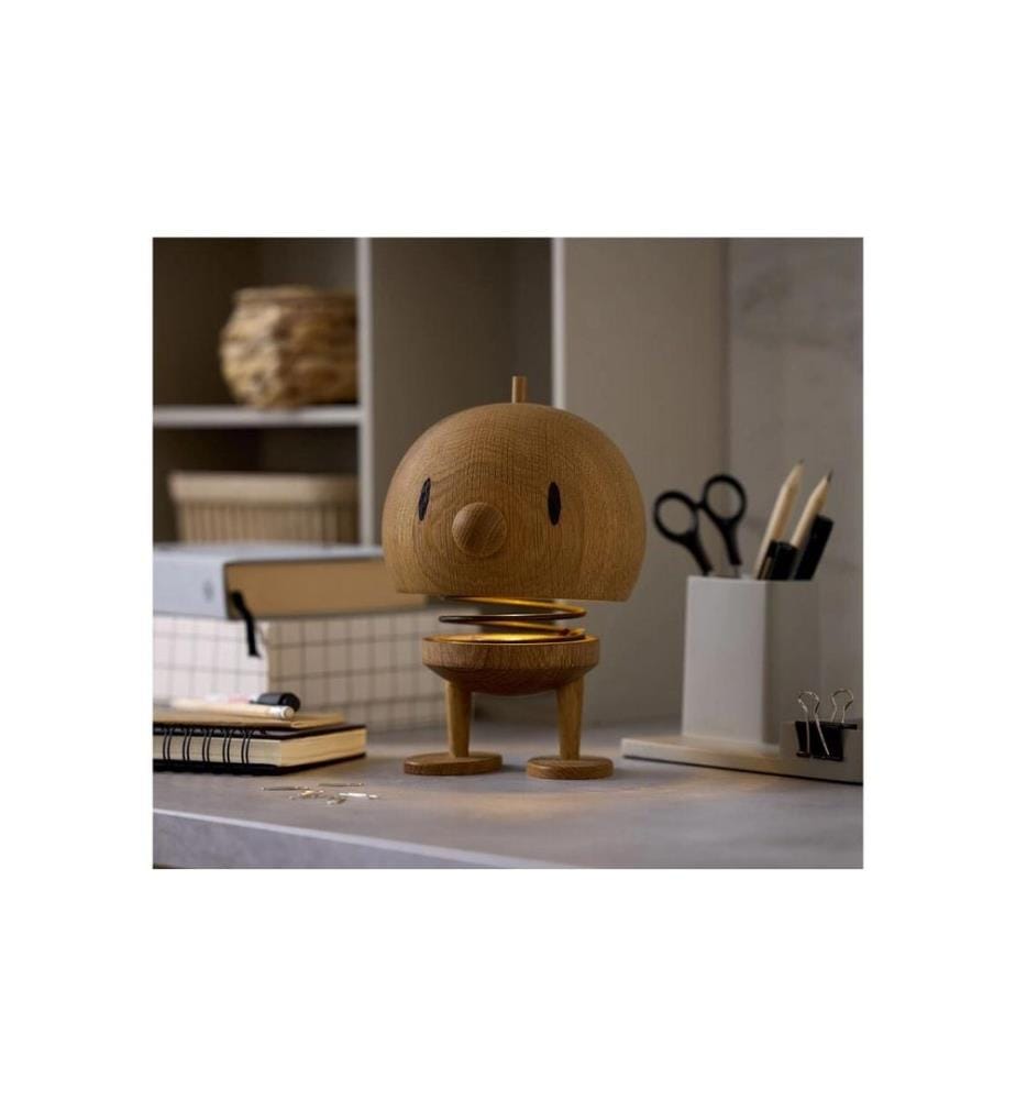 HOPTIMIST - Lampe de bureau Chêne L, 10 x 10 x 15 cm, brun