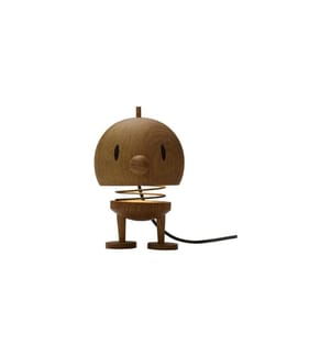 HOPTIMIST - Lampe de bureau acier/chêne, 10 x 15 cm