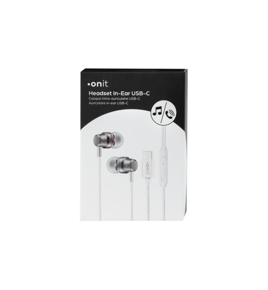 ONIT - Écouteurs intra-auriculaires USB type C Blanc