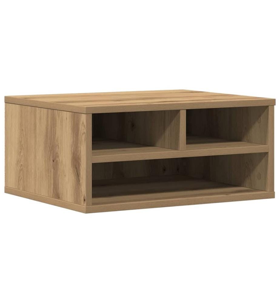 Supporto per stampante Quercia artigianale 49 x 40 x 22,5 cm