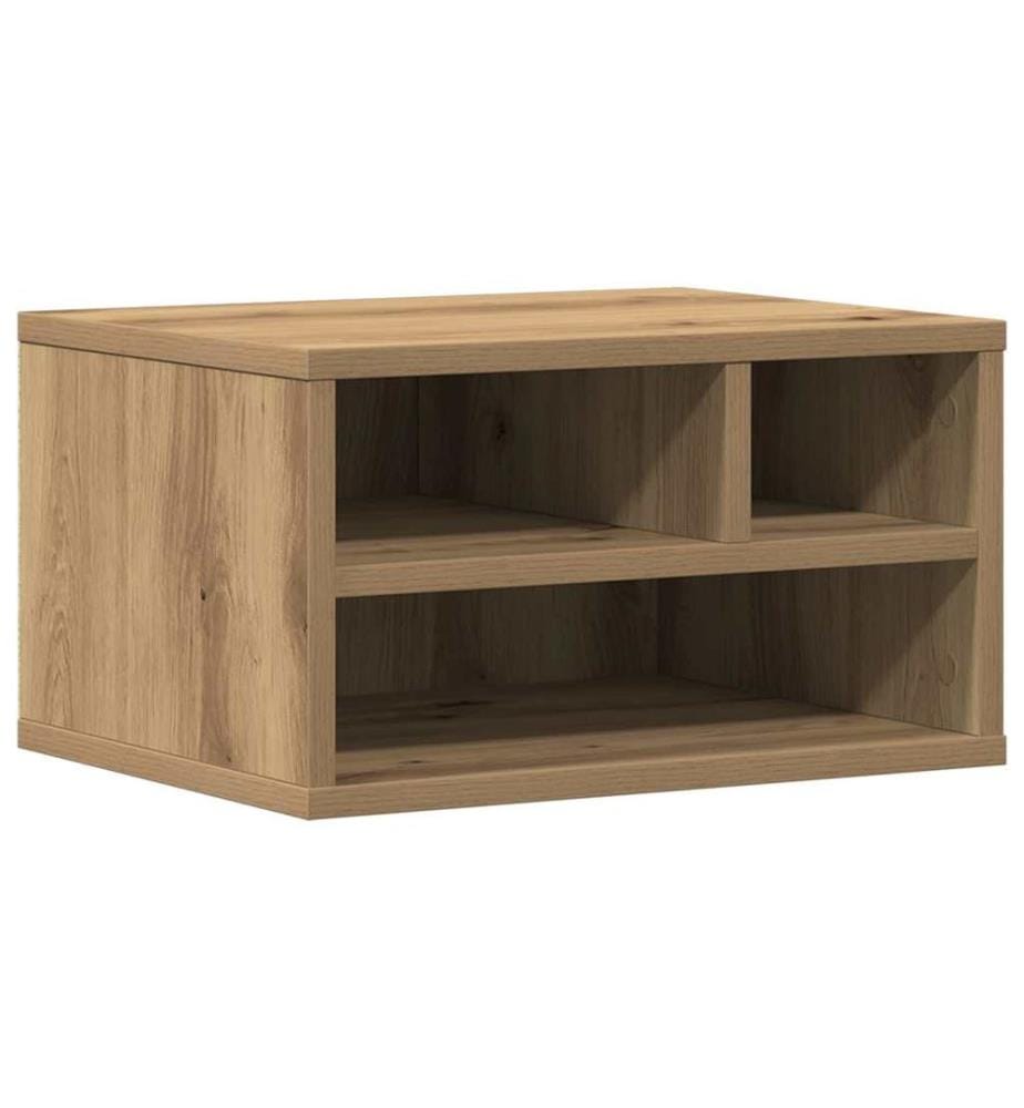 Supporto per stampante Quercia artigianale 40 x 32 x 22,5 cm