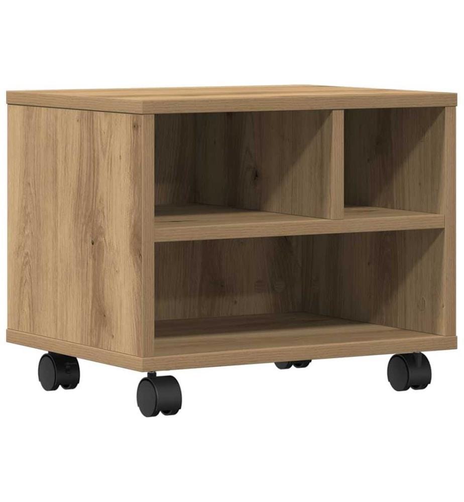 Supporto per stampante Quercia artigianale 41 x 32 x 34,5 cm