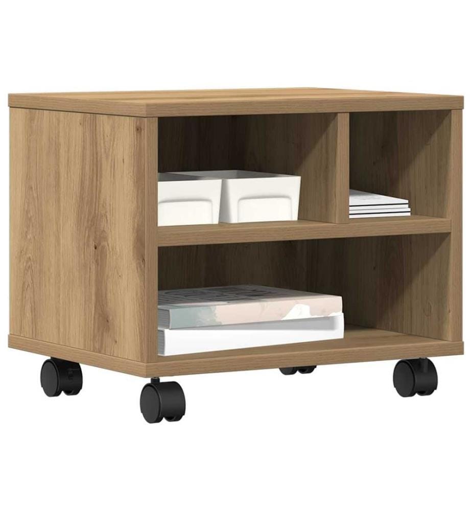 Supporto per stampante Quercia artigianale 41 x 32 x 34,5 cm