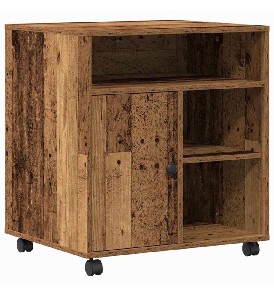 Supporto per stampante con stoccaggio Legno antico 60 x 50 x 67 cm