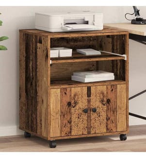 Supporto per stampante con stoccaggio Legno antico 60 x 48 x 74 cm
