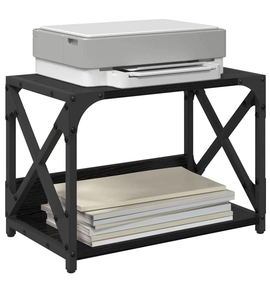 Supporto per stampante Quercia nera 44 x 26 x 31.5 cm