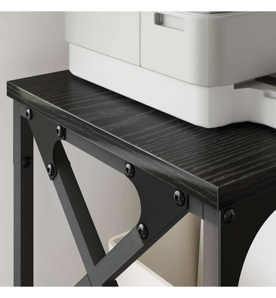 Supporto per stampante Regolabile Quercia nera 40 x 30 x 31 cm