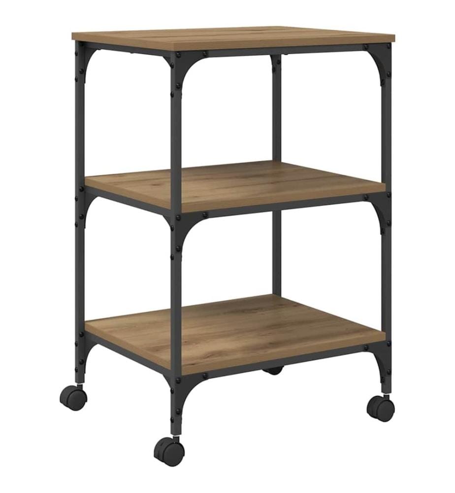 Supporto per stampante Quercia artigianale 50 x 41 x 75 cm