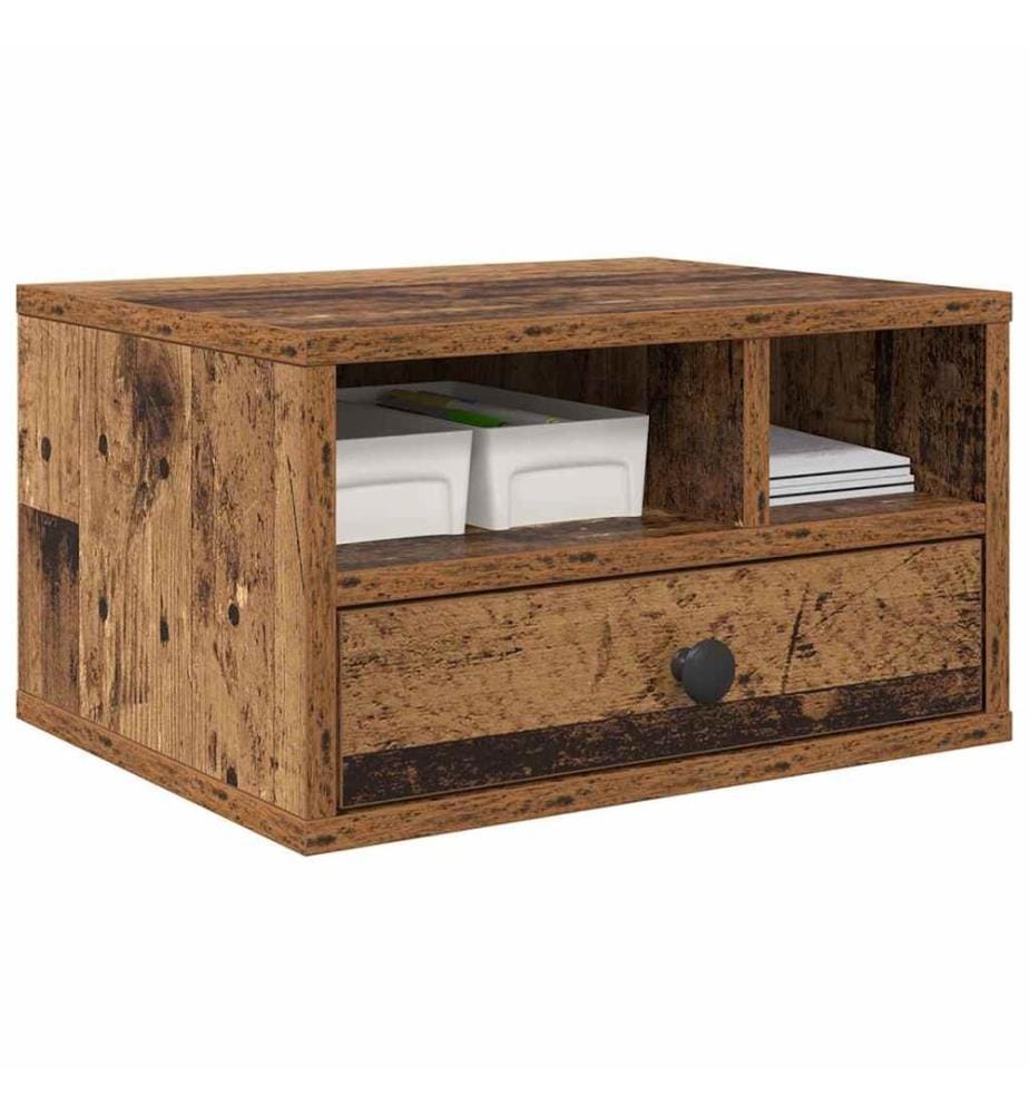 Supporto per stampante con cassetto Legno antico 40 x 32 x 24 cm