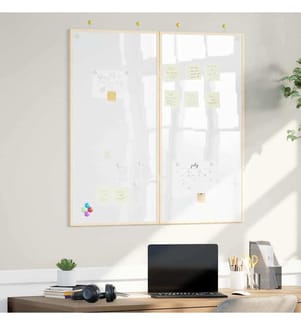Info-Tafel Weiss 100 x 100 x 1,4 cm Massivholz Kiefer