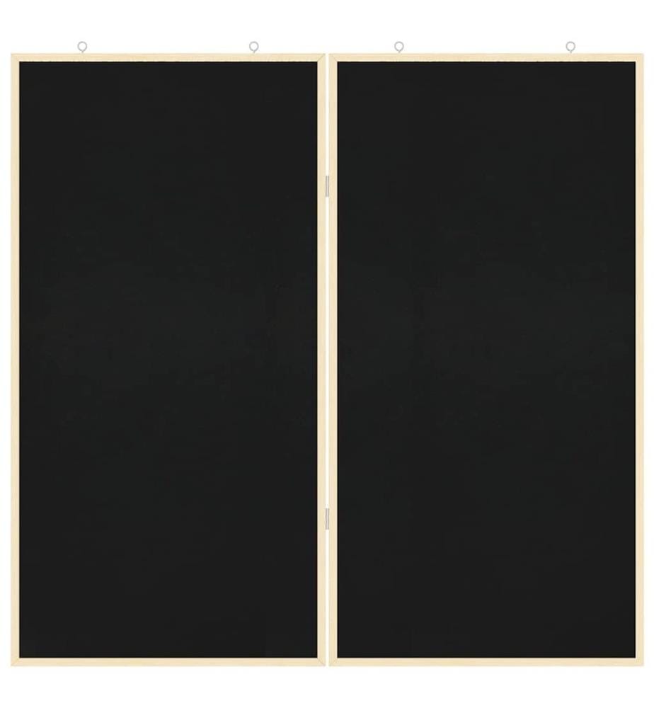 Tableau d'Affichage Noir 100 x 100 x 1,4 cm Bois de pin massif