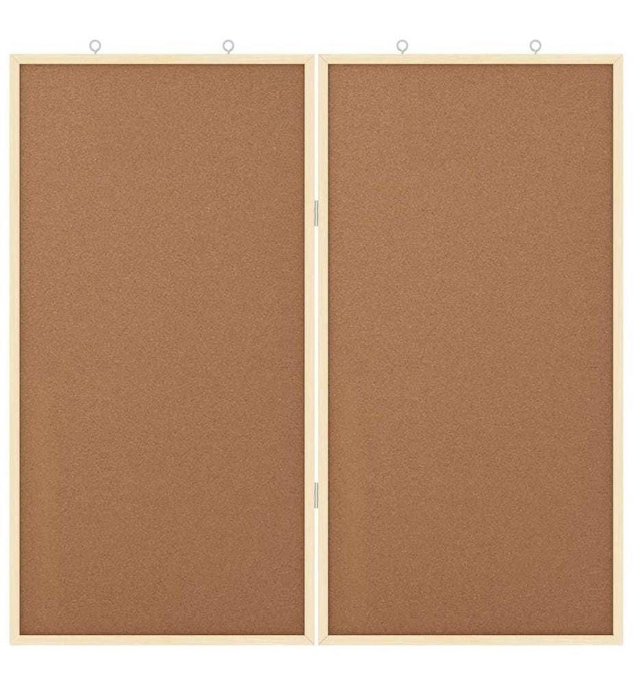Tableau d'Affichage Marron 80 x 80 x 1.4 cm Bois de pin massif