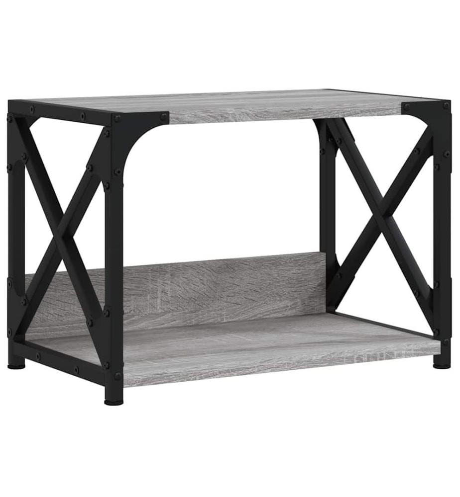 Supporto per stampante a 2 livelli Sonoma grigio 44x26x31,5 cm