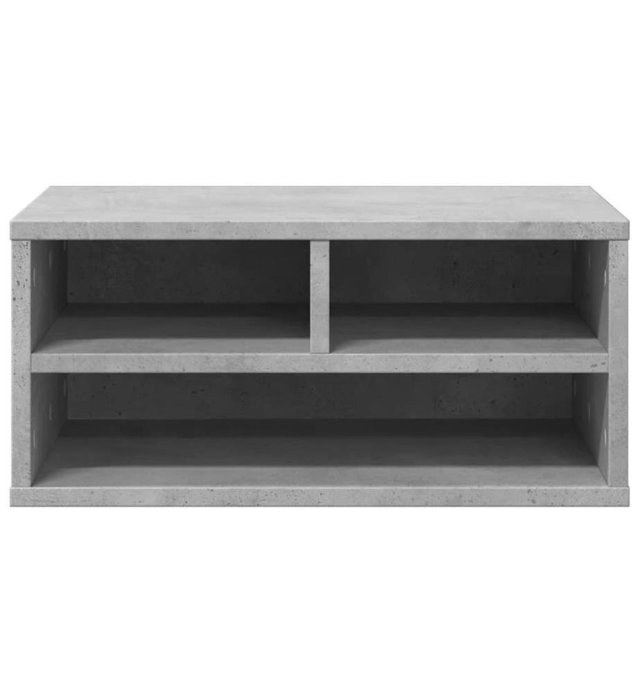Supporto per stampante grigio cemento 49x40x22,5 cm legno di ingegneria