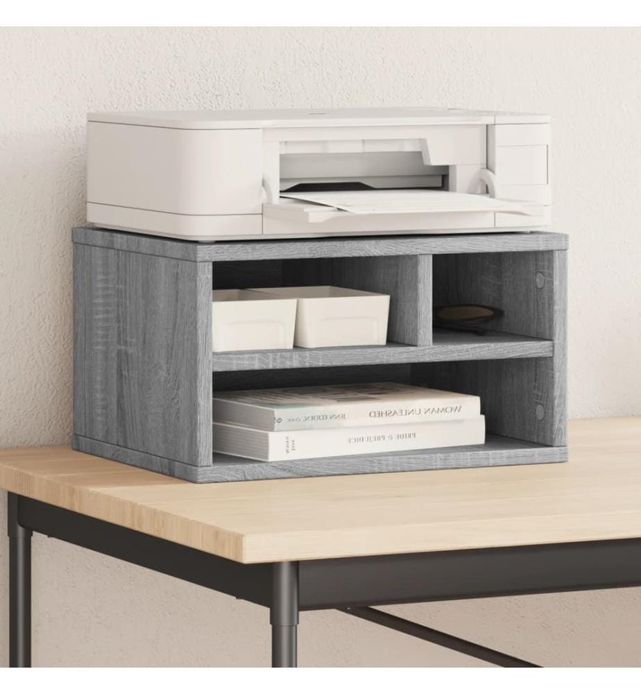 Supporto per stampante sonoma grigio 40x32x22,5cm legno di ingegneria