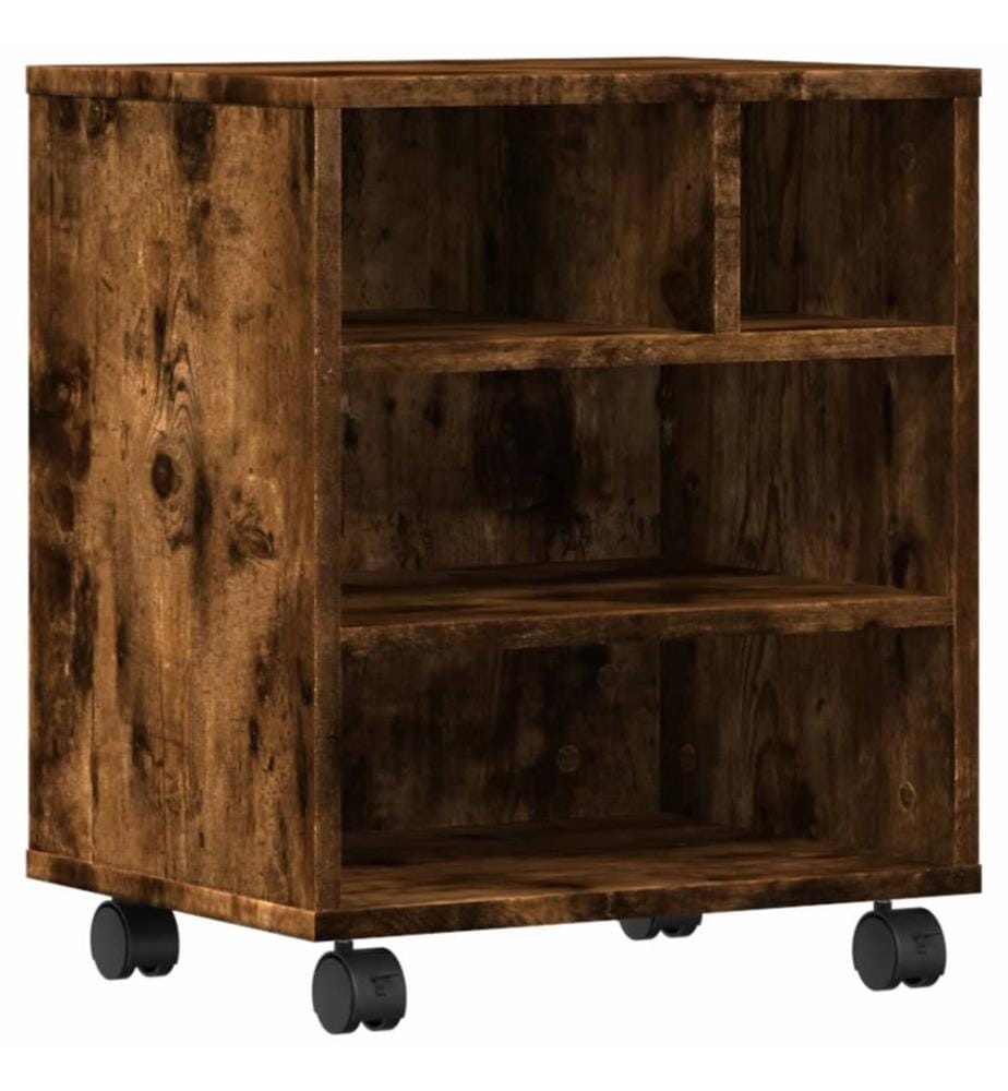 Supporto per stampante con ruote quercia affumicata 41x32x48 cm