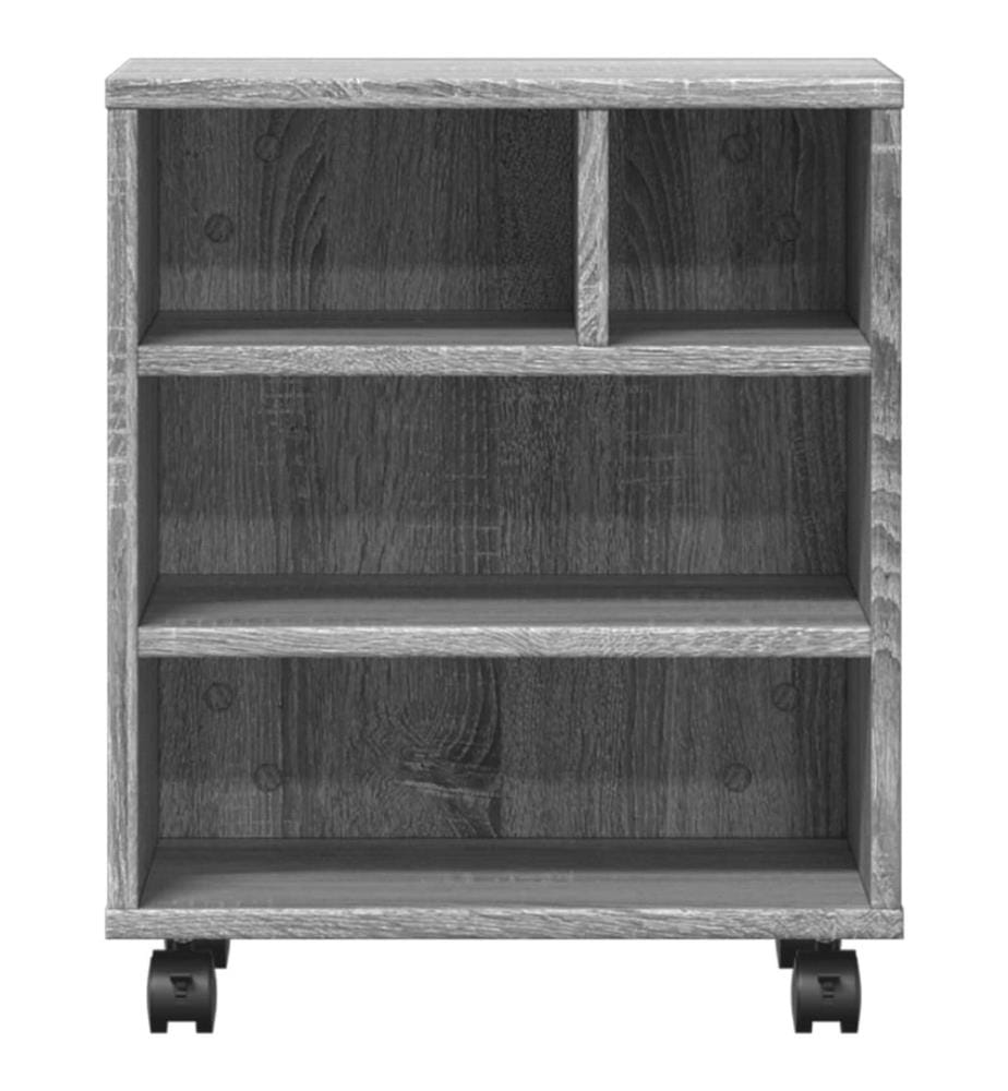 Supporto per stampante con ruote sonoma grigio 41x32x48 cm
