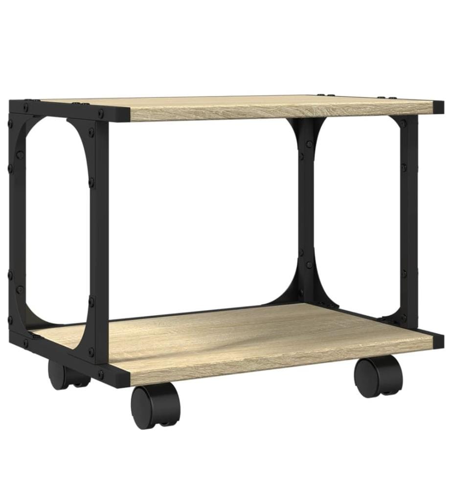 Supporto per stampante a 2 livelli quercia sonoma 41x28x33,5 cm
