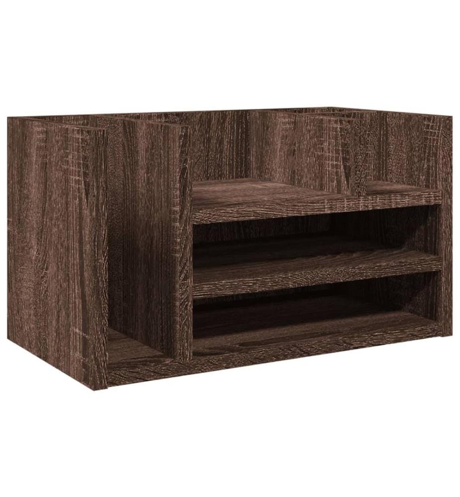 Schreibtisch-Organizer Braun Eiche 44,5x24x25 cm Holzwerkstoff