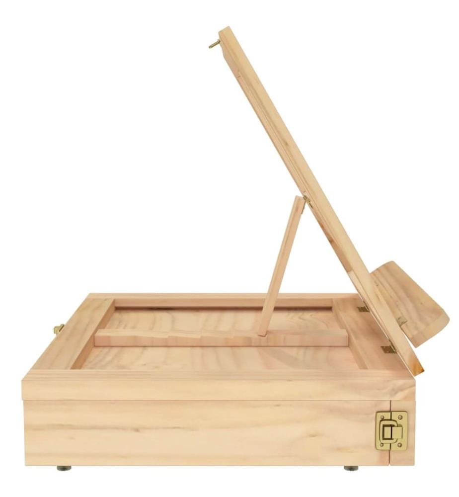 Chevalet de table avec tiroir 33,5x25,5x7 cm bois massif de pin