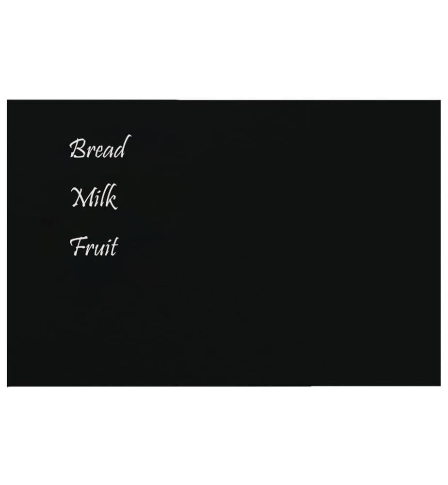 Tableau noir magnétique mural Noir 40x30 cm Verre trempé