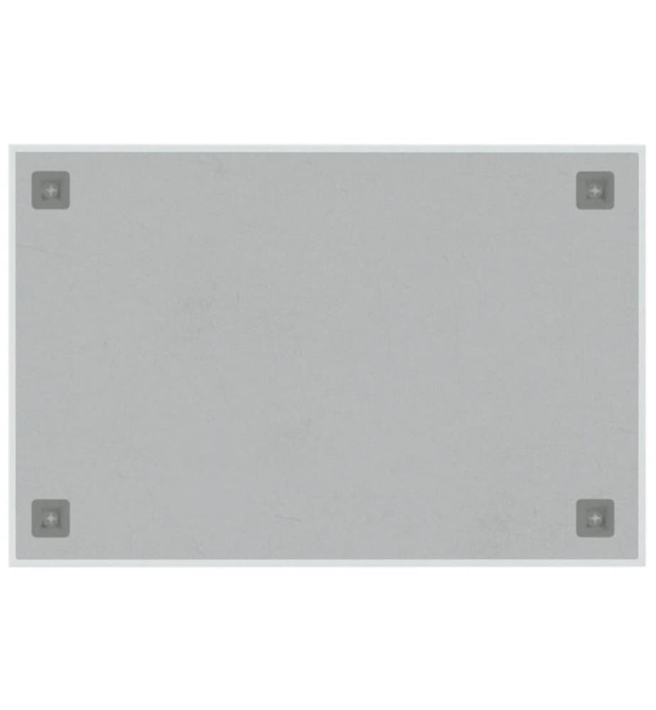 Tableau noir magnétique mural Blanc 60x40 cm Verre trempé