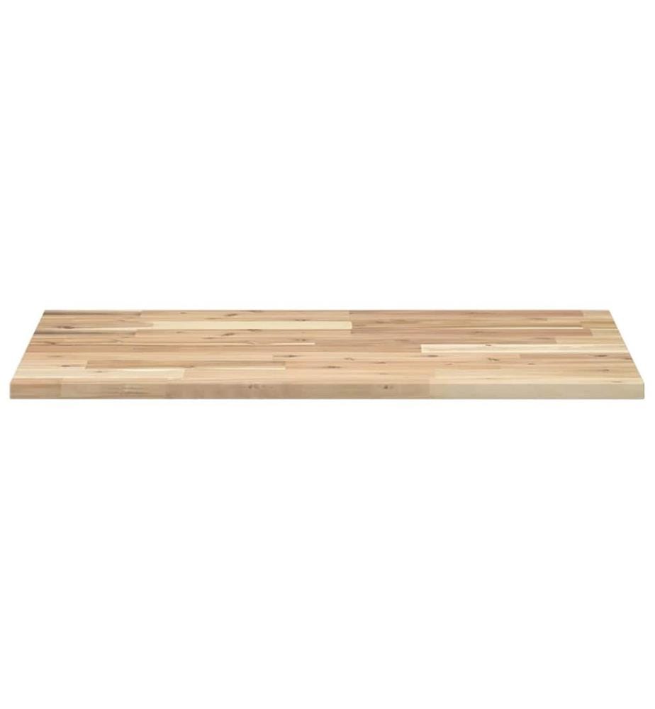 Piano per scrivania non trattato 100x50x2 cm legno di acacia massiccio