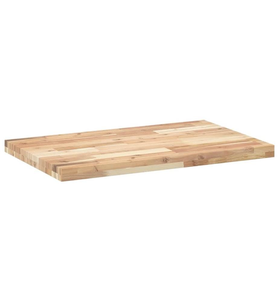 Piano per scrivania non trattato 120x50x4 cm legno di acacia massiccio