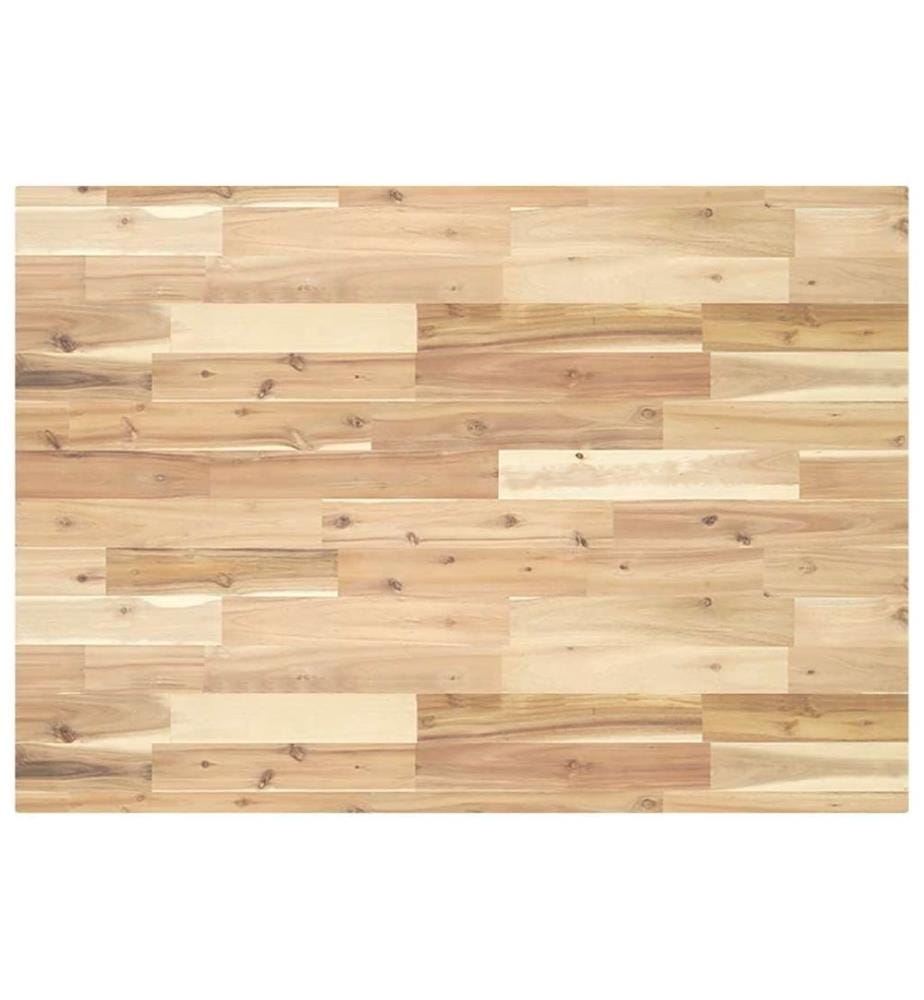 Piano per scrivania non trattato 120x70x4 cm legno di acacia massiccio
