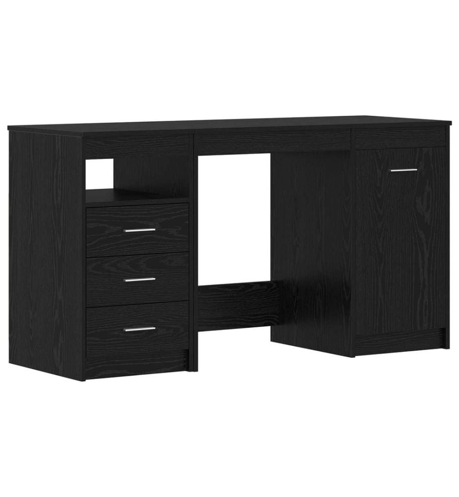 Scrivania 2 pz Quercia nera 140 x 50 x 76 cm Legno ingegnerizzato